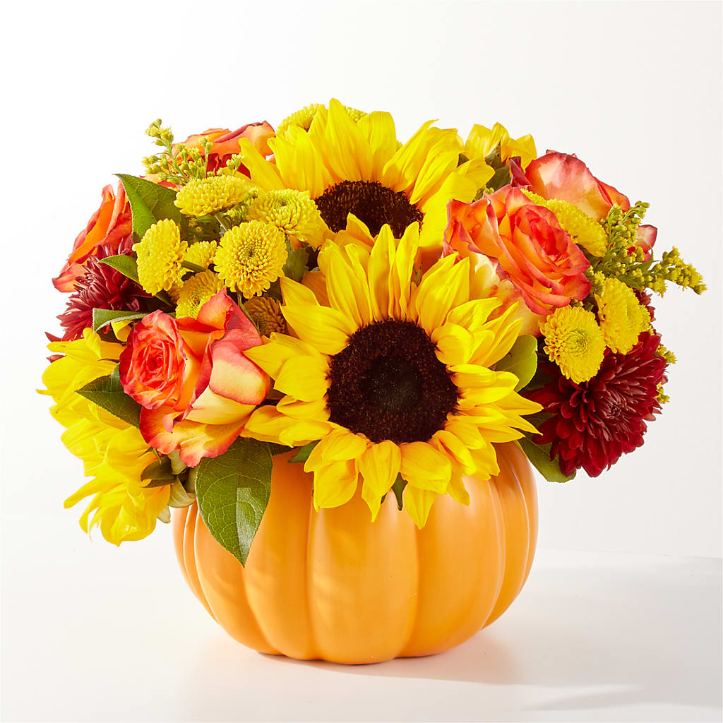 Golden Gourd Pumpkin Bouquet – WALTON FLORIST & GIFTS, Walton KY