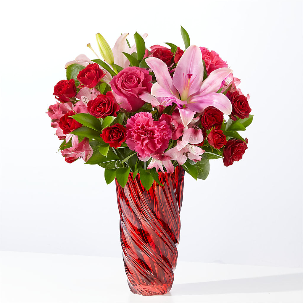 In Love Bouquet with Luxe Swirl Vase – WALTON FLORIST & GIFTS, Walton KY