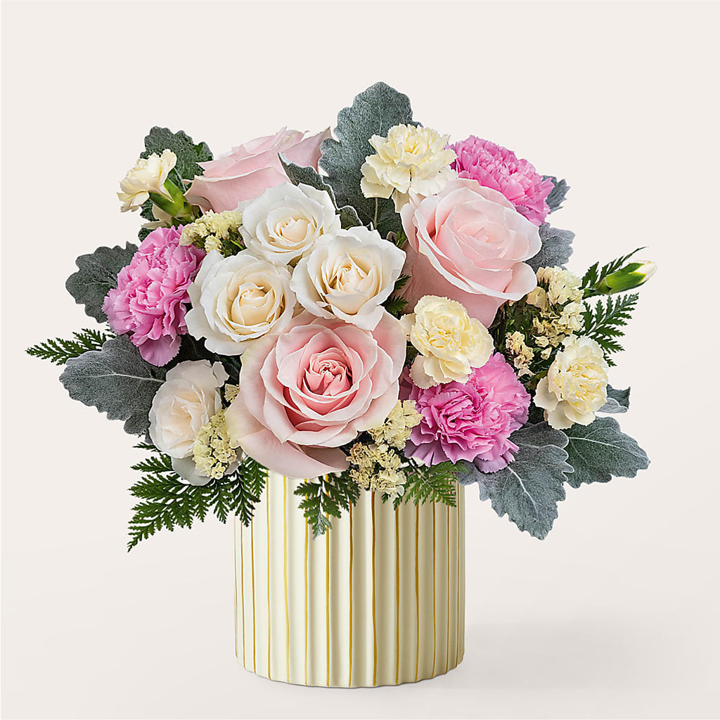 Blissful Moments Bouquet with Ivory Vase – WALTON FLORIST & GIFTS, Walton KY