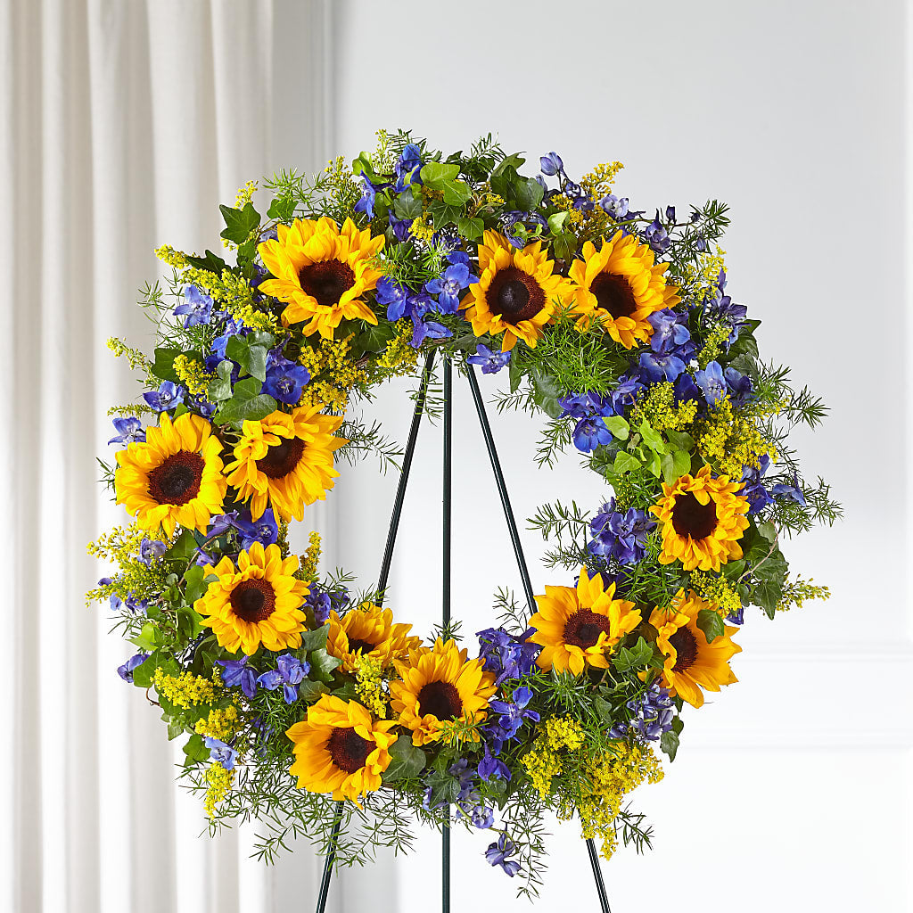 Bright Rays Wreath – WALTON FLORIST & GIFTS, Walton KY