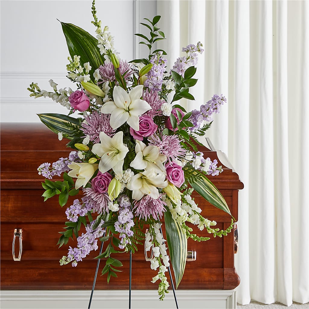 Grateful Hearts Standing Spray – WALTON FLORIST & GIFTS, Walton KY