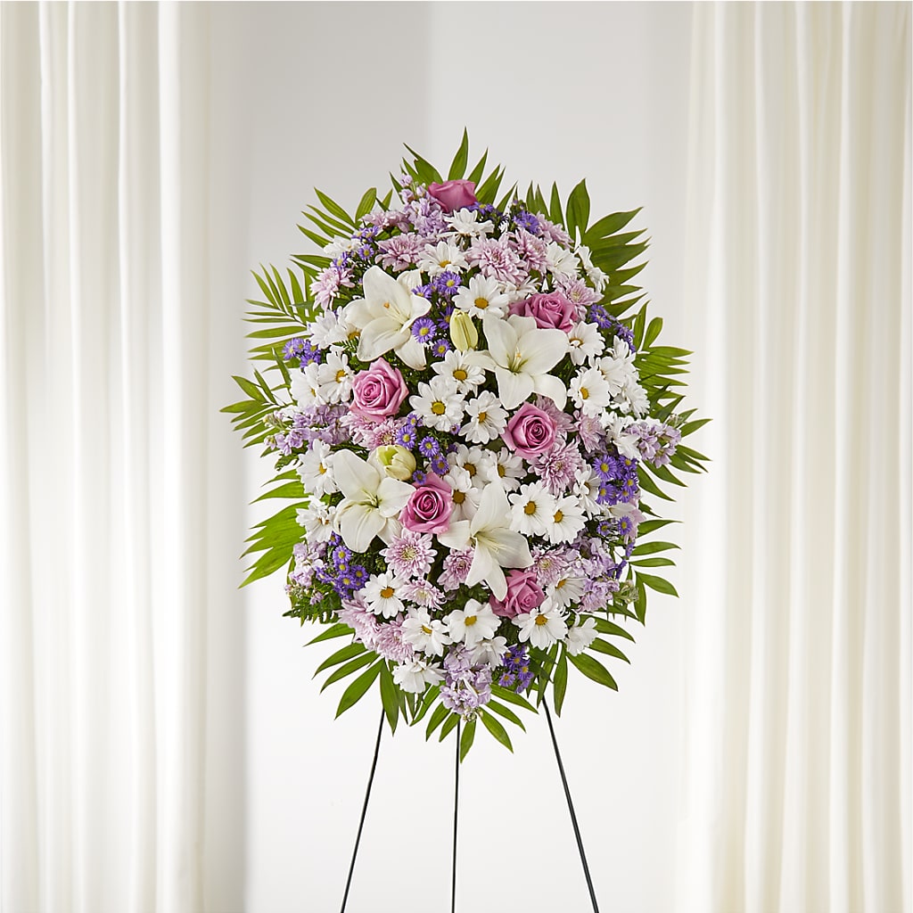 Surrounded by Love Standing Spray – WALTON FLORIST & GIFTS, Walton KY