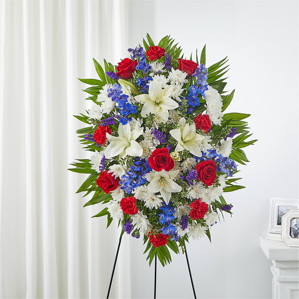 Cherished Service Standing Spray – WALTON FLORIST & GIFTS, Walton KY