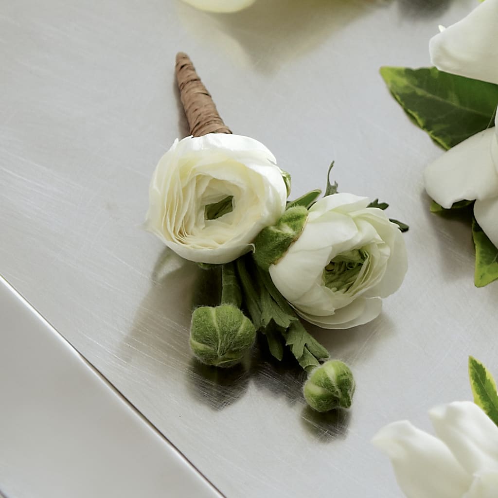 White Ranunculus Boutonniere – WALTON FLORIST & GIFTS, Walton KY