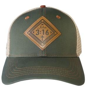 Kerusso Mens Cap John 3:16 Leather