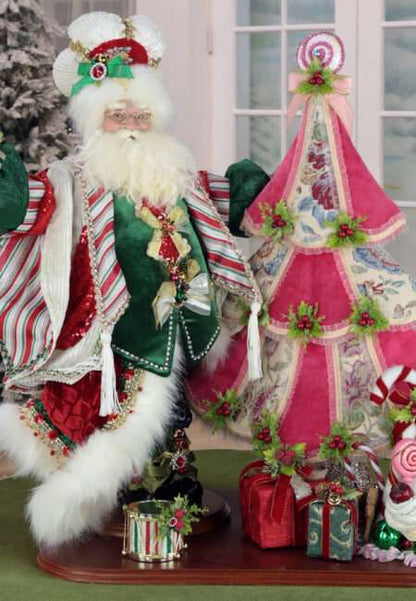 Signed by Mark, Candy Cane Santa with Tree and Trimmings 27.5", AI-57666 – WALTON FLORIST & GIFTS, Walton KY