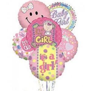 Baby Girl Mylar Balloon Bqt – WALTON FLORIST & GIFTS, Walton KY