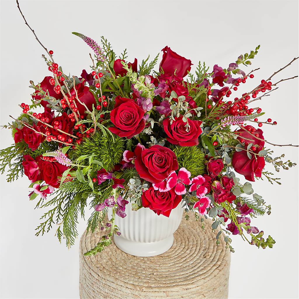 Big Red Bow Bouquet – WALTON FLORIST & GIFTS, Walton KY