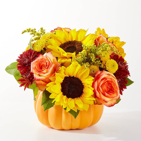 Golden Gourd Pumpkin Bouquet – WALTON FLORIST & GIFTS, Walton KY