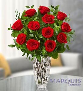 Roses & Waterford Bqt – WALTON FLORIST & GIFTS, Walton KY