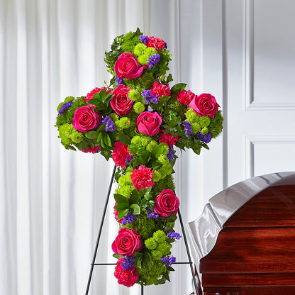Tribute Rose Floral Cross – WALTON FLORIST & GIFTS, Walton KY