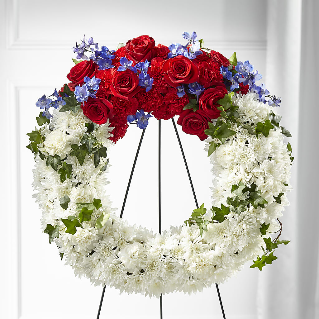 Patriotic Passion Wreath – WALTON FLORIST & GIFTS, Walton KY