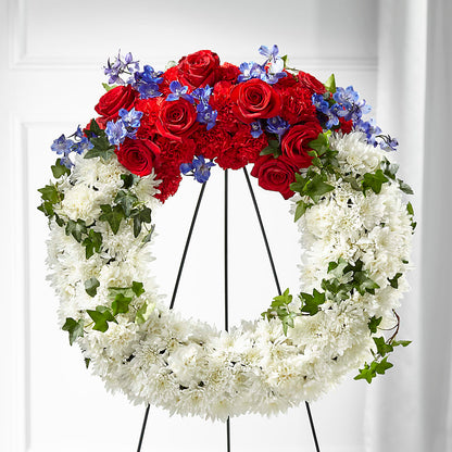Patriotic Passion Wreath – WALTON FLORIST & GIFTS, Walton KY