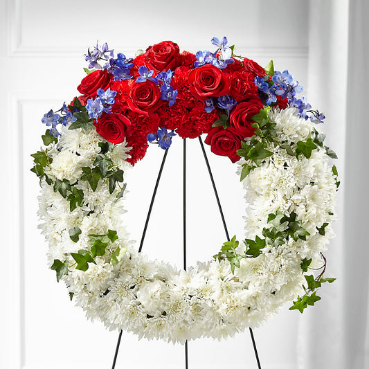 Patriotic Passion Wreath – WALTON FLORIST & GIFTS, Walton KY
