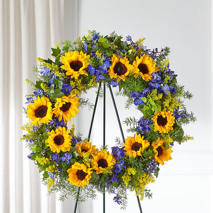 Bright Rays Wreath – WALTON FLORIST & GIFTS, Walton KY