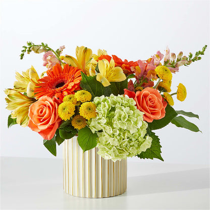 Autumn Sunshine Bouquet with Ivory Vase – WALTON FLORIST & GIFTS, Walton KY