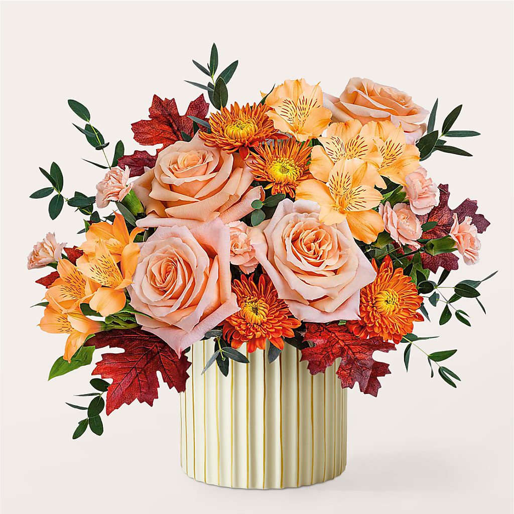 Spiced Latte Bouquet with Ivory Vase – WALTON FLORIST & GIFTS, Walton KY