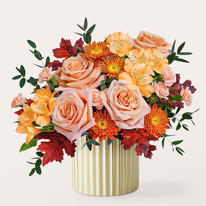 Spiced Latte Bouquet with Ivory Vase – WALTON FLORIST & GIFTS, Walton KY