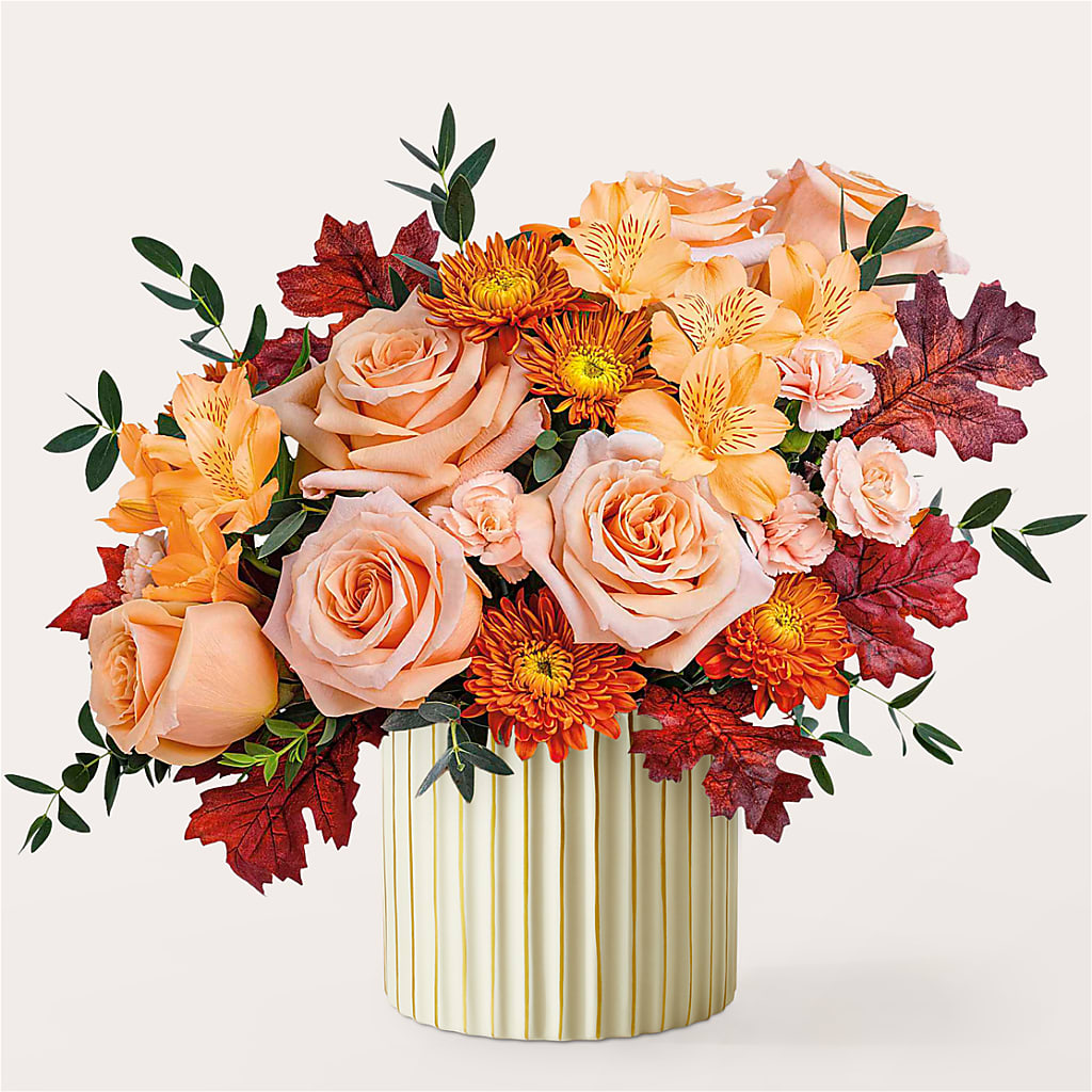 Spiced Latte Bouquet with Ivory Vase – WALTON FLORIST & GIFTS, Walton KY