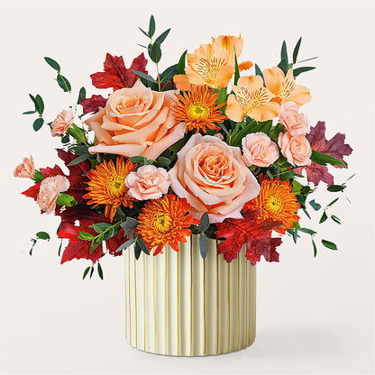 Spiced Latte Bouquet with Ivory Vase – WALTON FLORIST & GIFTS, Walton KY