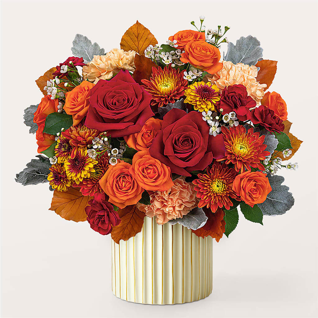 Merlot Bouquet with Ivory Vase – WALTON FLORIST & GIFTS, Walton KY