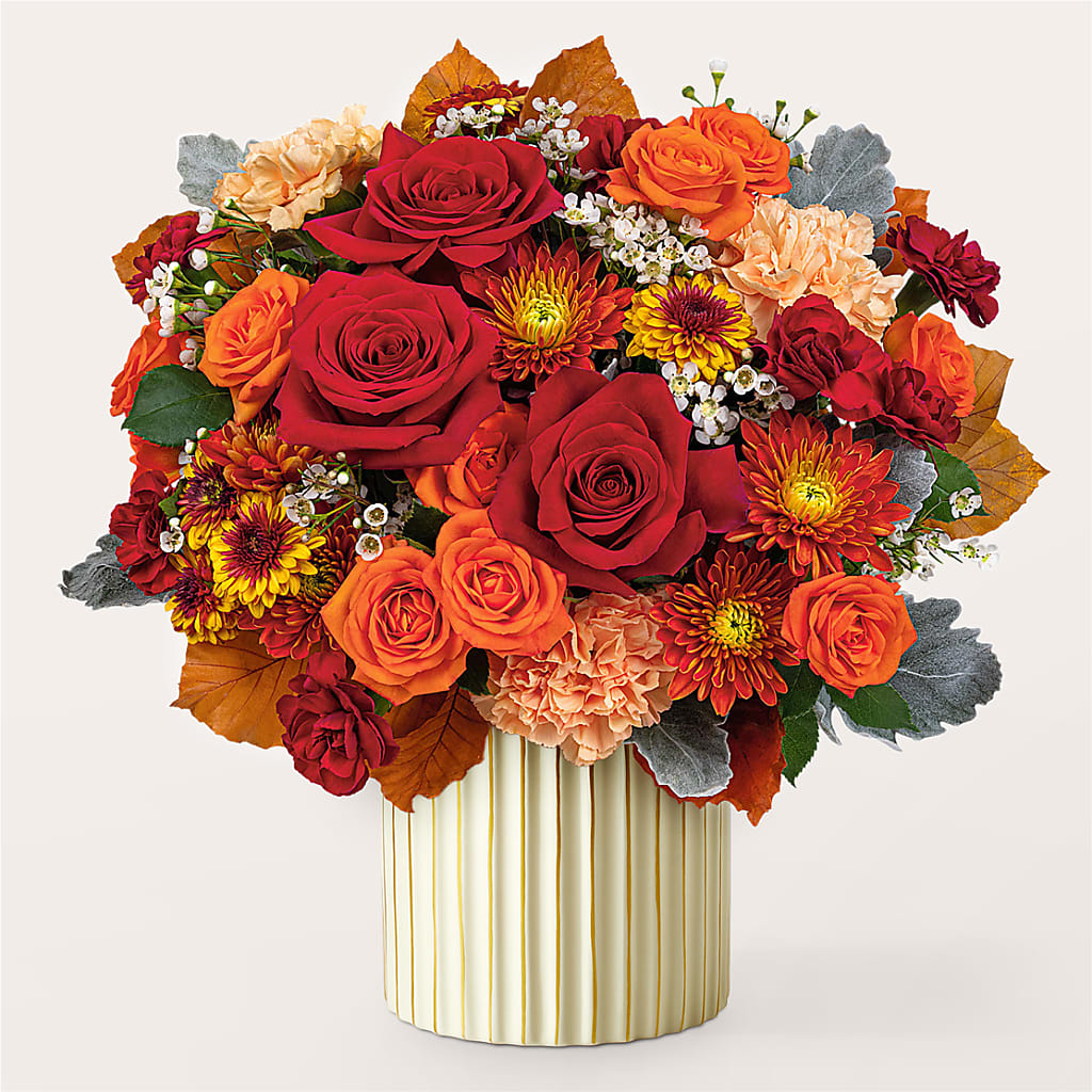 Merlot Bouquet with Ivory Vase – WALTON FLORIST & GIFTS, Walton KY
