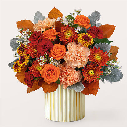 Merlot Bouquet with Ivory Vase – WALTON FLORIST & GIFTS, Walton KY