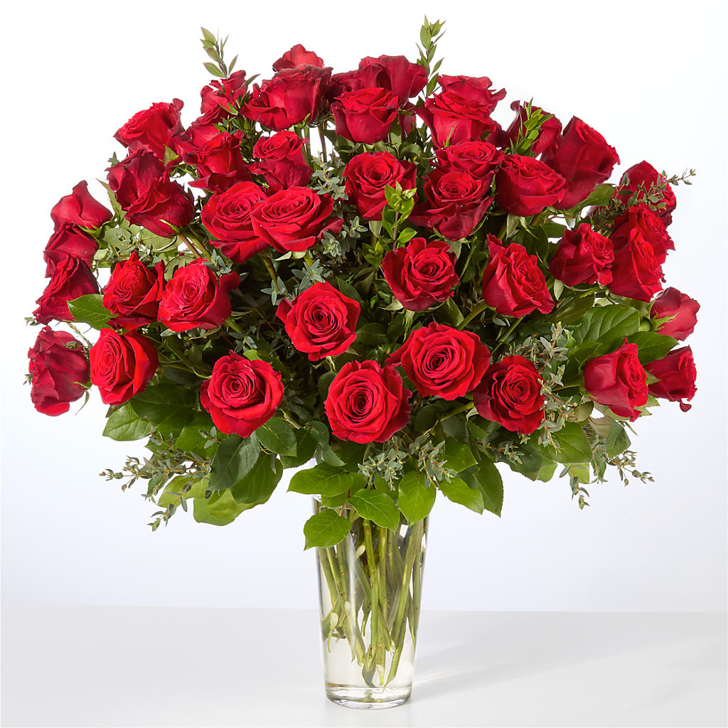 Forever Yours Fifty Stem Red Rose Bouquet – WALTON FLORIST & GIFTS, Walton KY