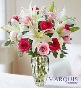 Waterford Roses and Lily Bqt. – WALTON FLORIST & GIFTS, Walton KY