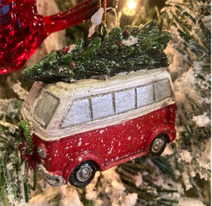 Red Van Ornament